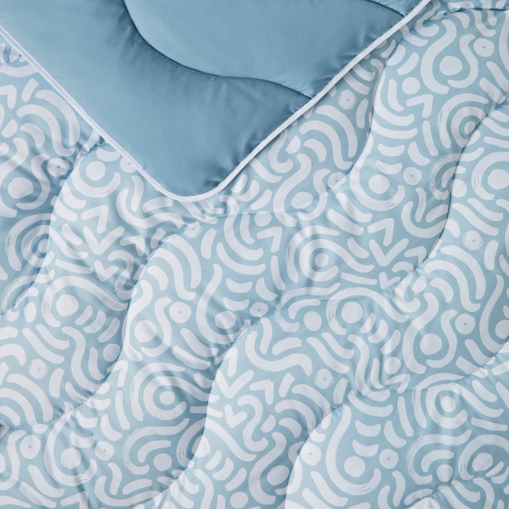 Night Lark Abstract Waves Coverless Duvet Set Details