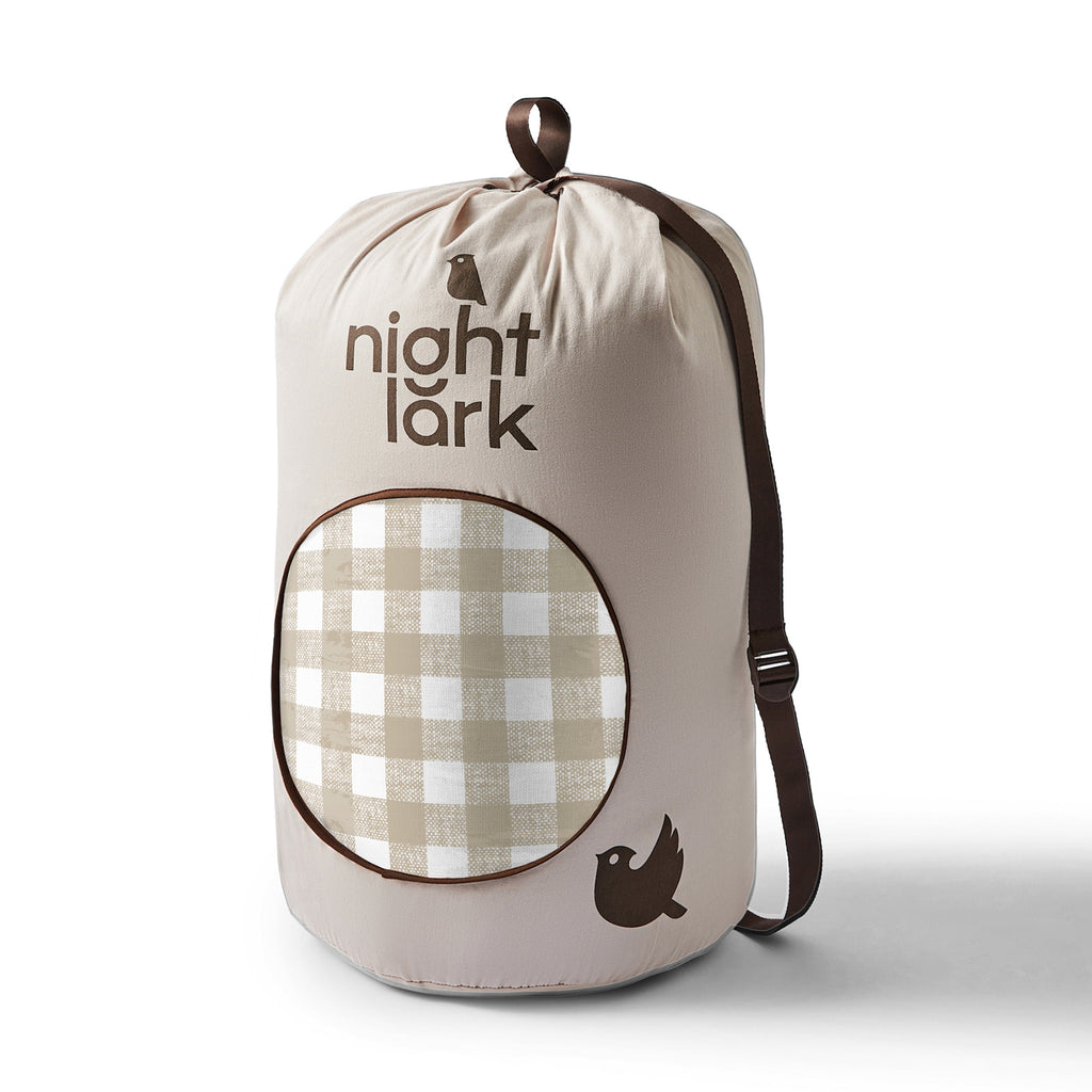 Night Lark Gingham Print Coverless Duvet Duffle Bag