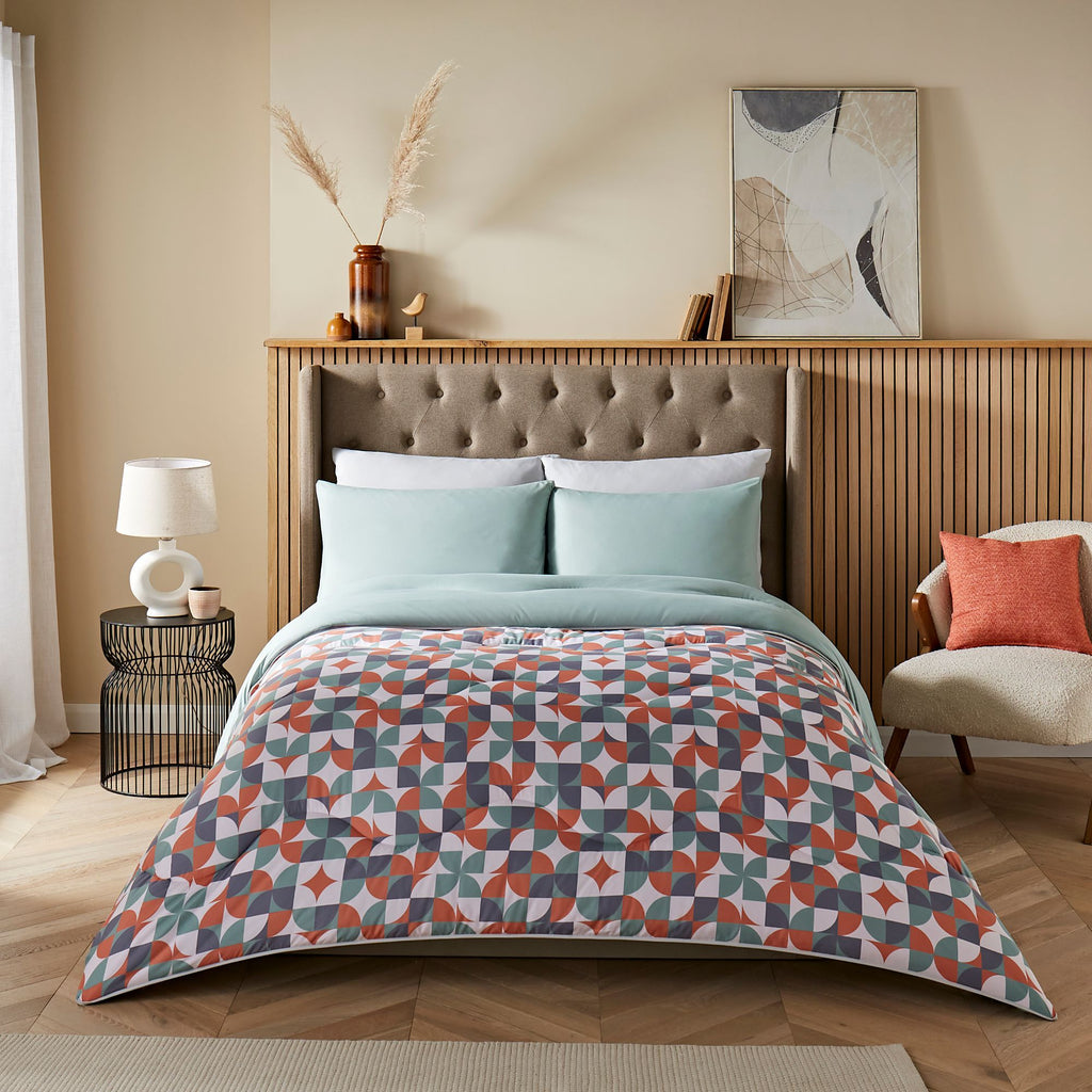 Night Lark® Scandi Geometric Coverless Duvet Set lifestyle wideshot