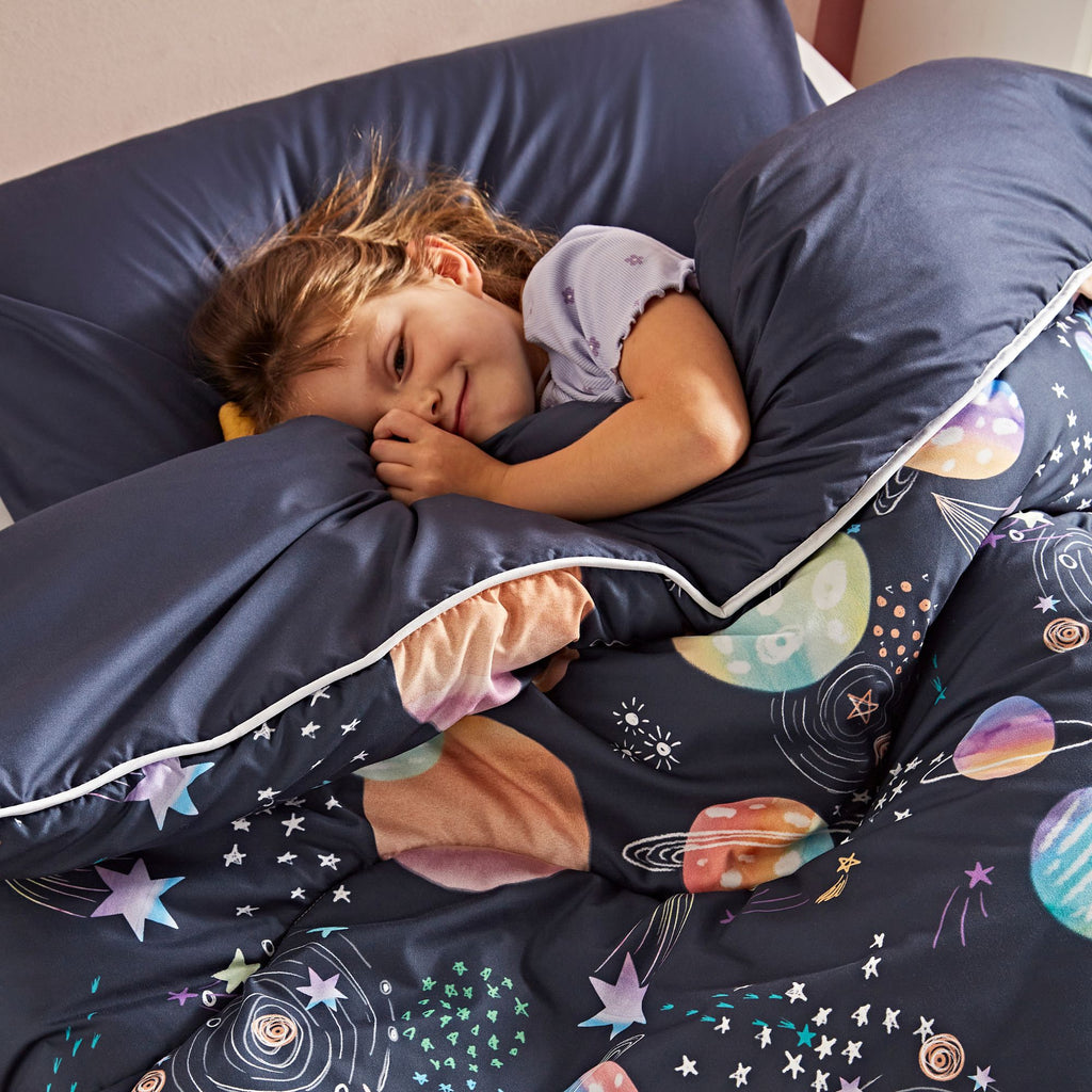 Night Lark Junior Space Adventure Children's Coverless Duvet Set Lifestyle model