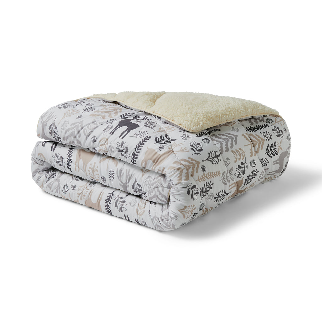 Night Lark®  Cosy Sherpa Throw Scandi Winter folded up